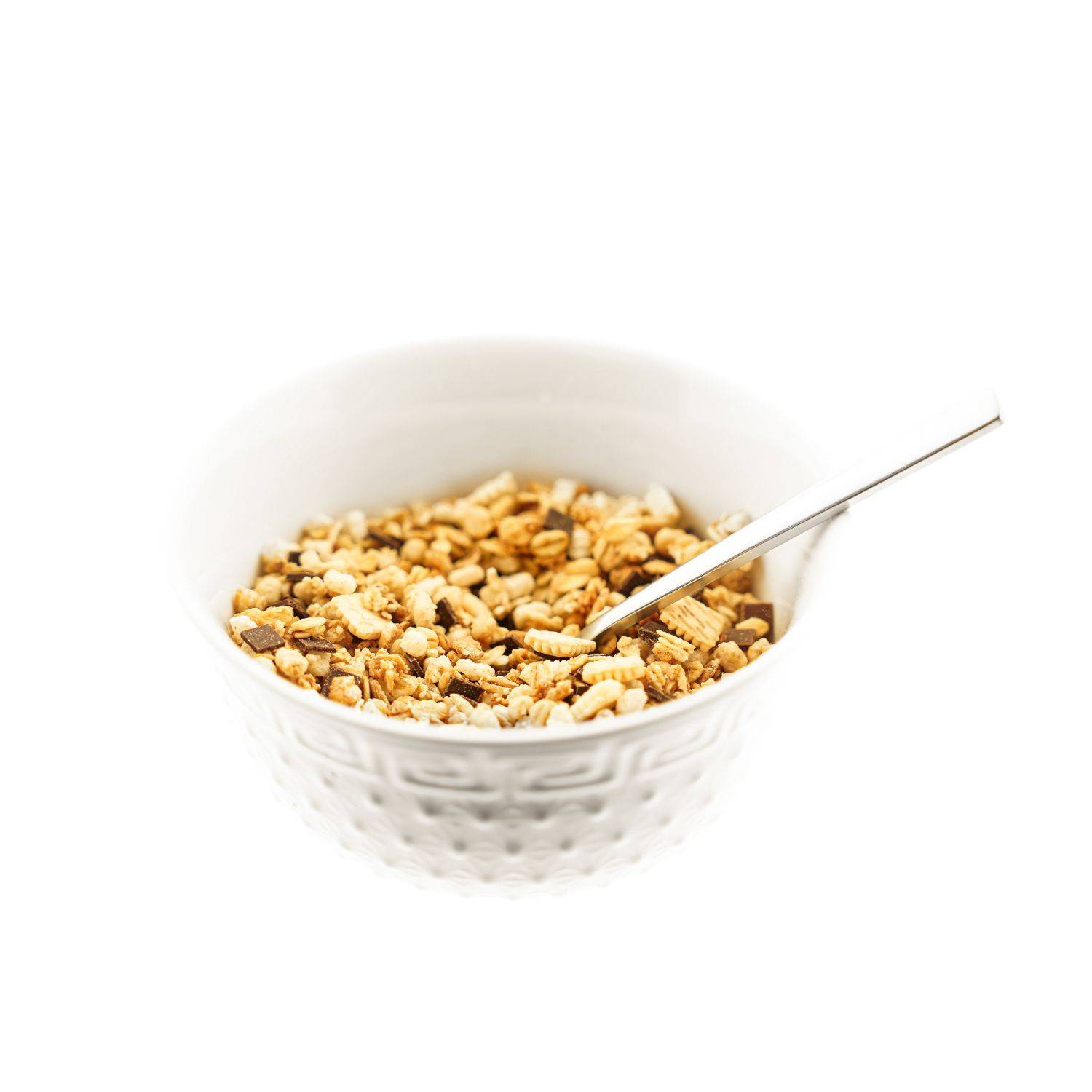 Almina 6 Teiliger Schalen-Set Weiß aus Porzellan mit Muster für Müsli 450 ml Motiv 1