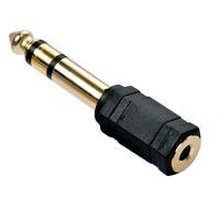 Lindy 35620 Kabeladapter 6.3mm 3.5mm Schwarz Multimedia-Technik Audiokabel
