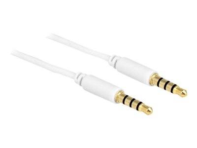 DELOCK Klinkekabel 3,5mm -> St/St 2.00m 4Pin weiß Multimedia-Technik Audiokabel