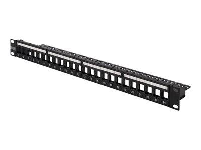DIGITUS Patchpanel 1HE 24-Port Rackmount Modular geschirmt Multimedia-Technik