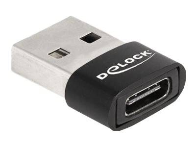 DELOCK USB 2.0 Adapter USB Typ-A St > USB Type-C Bu schwarz / Konverter USB