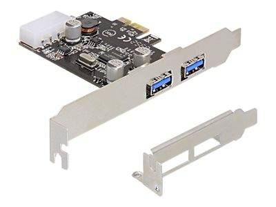 DELOCK PCI Expr Card 2x USB3.2 Gen 1 ext +LowProfile Multimedia-Technik PCI Express Karten