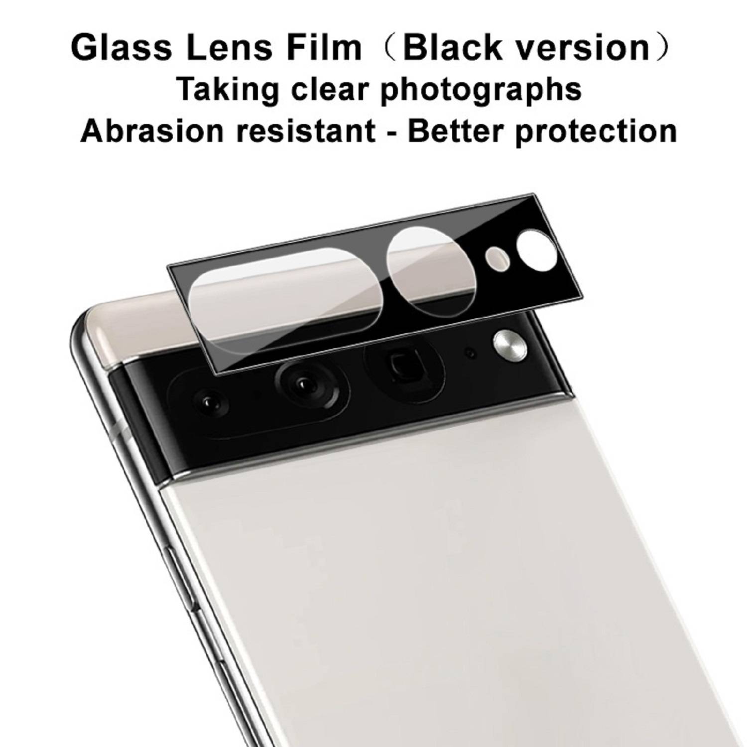 4x Kamera 9H Panzerhartglas für Google Pixel 7 Pro 3D KLAR Schwarzes ECHTES TEMPERED Panzerglas Kameraglas Kamerhartglas Kameraschutzglas Schutzglas