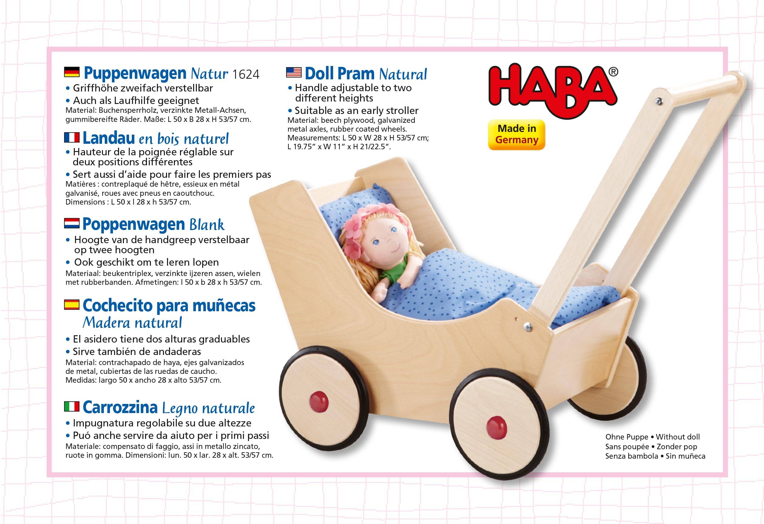 Haba Puppenwagen natur 1624