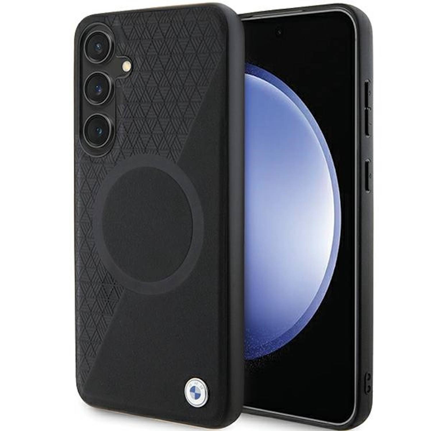 Samsung Galaxy S24 Plus BMW Signature Leather Half Texture & Circle MagSafe