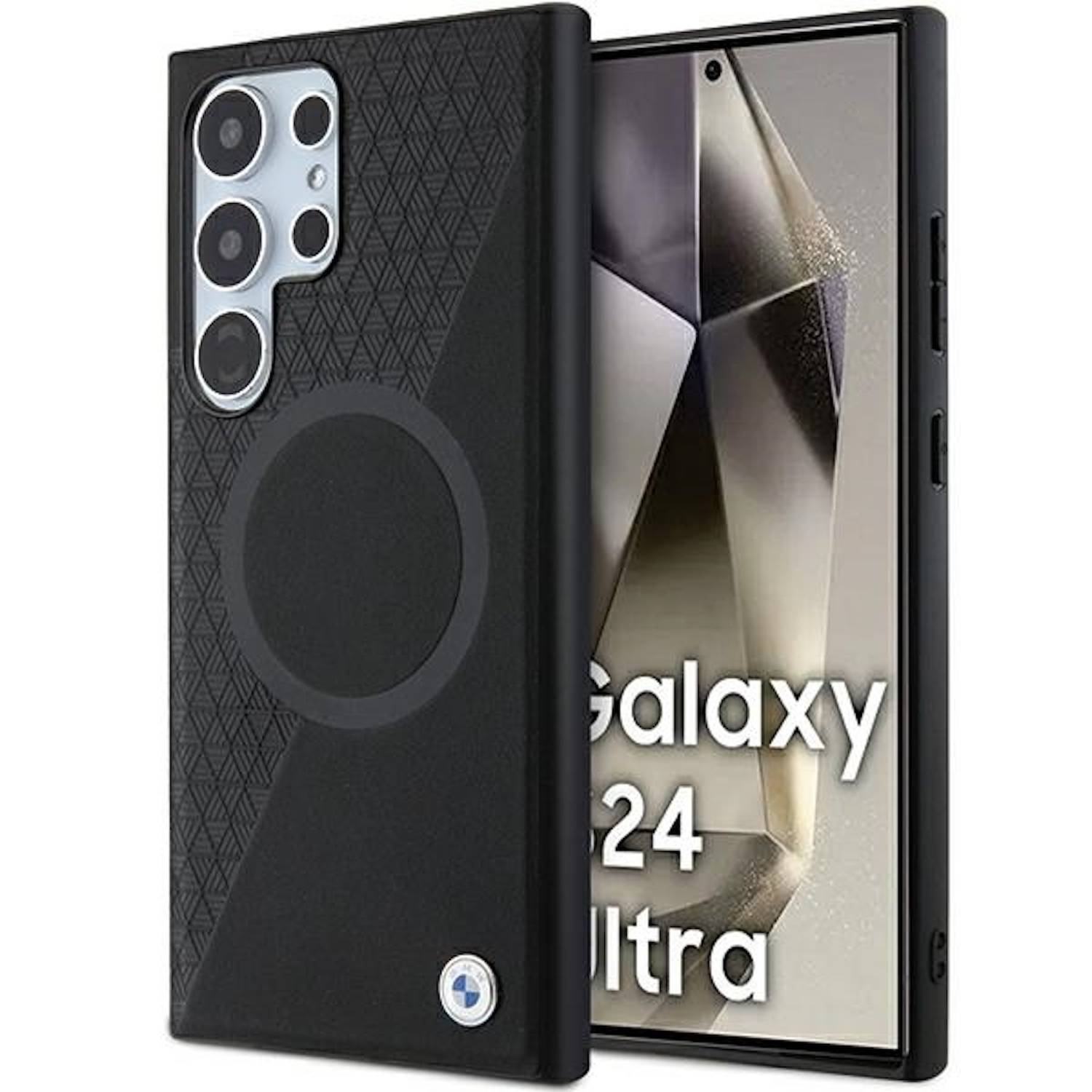 Samsung Galaxy S24 Ultra BMW Signature Leather Half Texture & Circle MagSafe