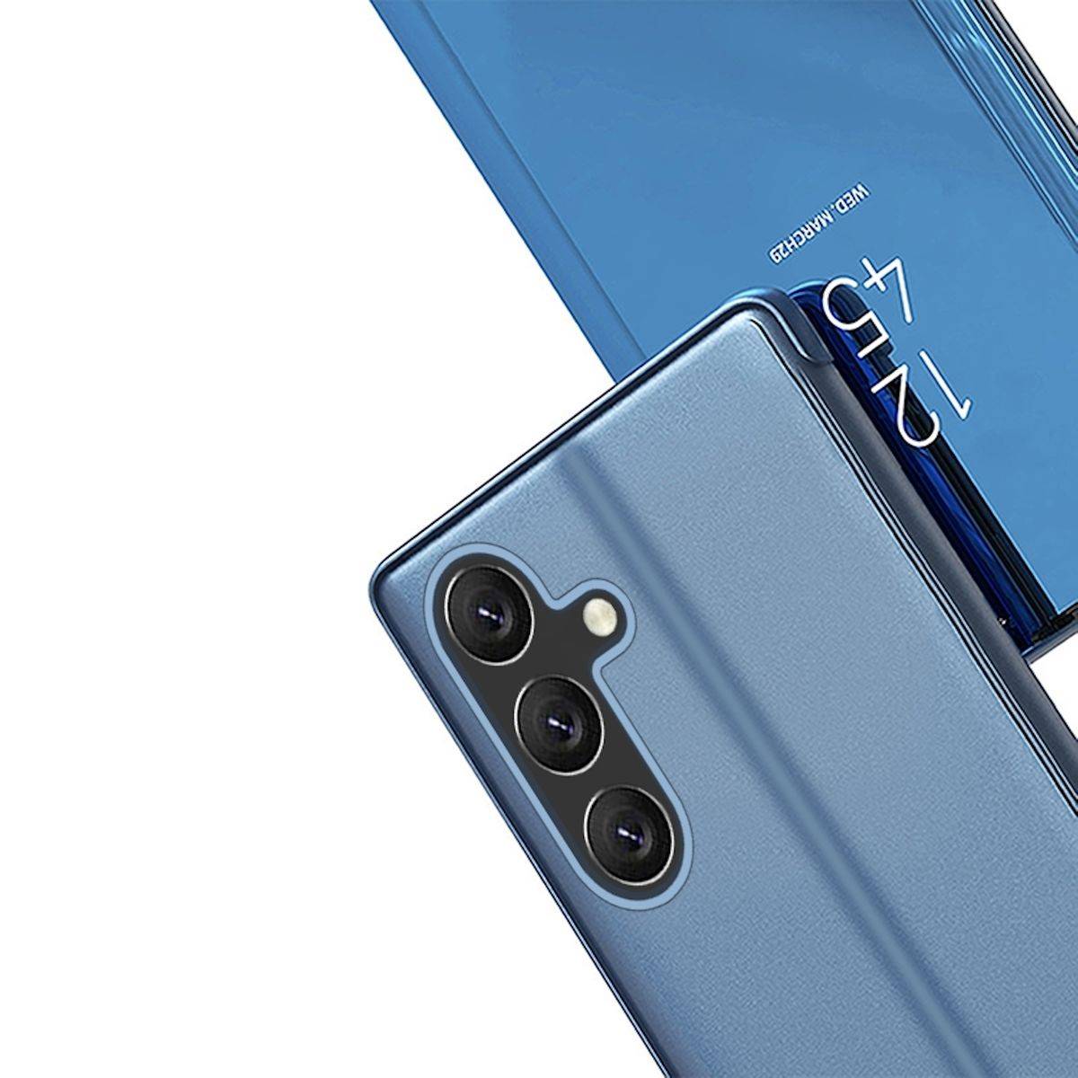 Für Samsung Galaxy A35 View Spiegel Handy Smart Cover Wake UP Lila