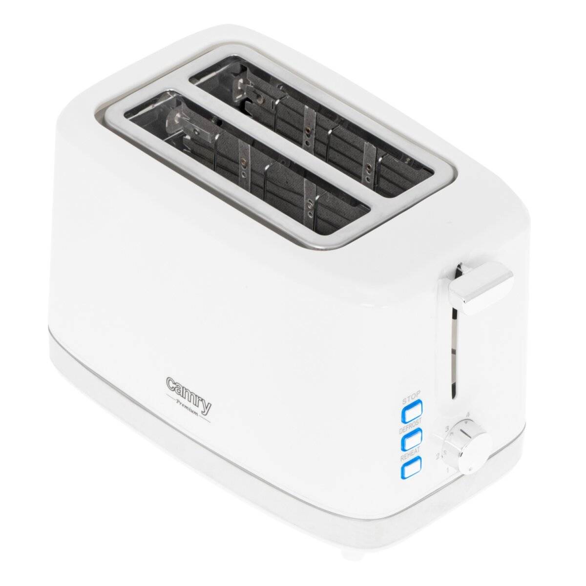 Camry CR 3219 2-Scheiben-Toaster aus Edelstahl mit 6 Stufen, 900 W - Weiß