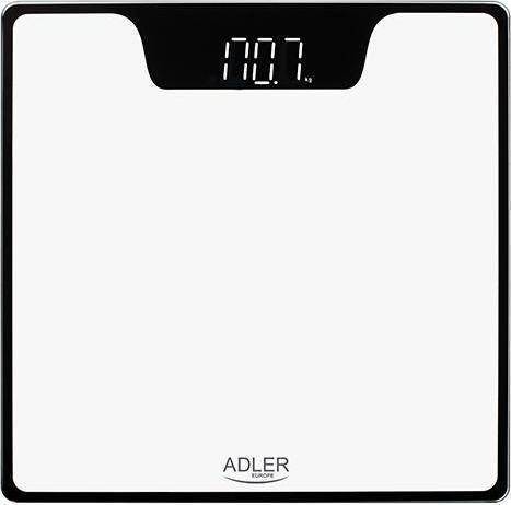 Adler Personenwaage AD 8174w Maximales Gewicht (Kapazität) 180 kg, Genauigkeit 100 g, Weiß (AD 8174w)