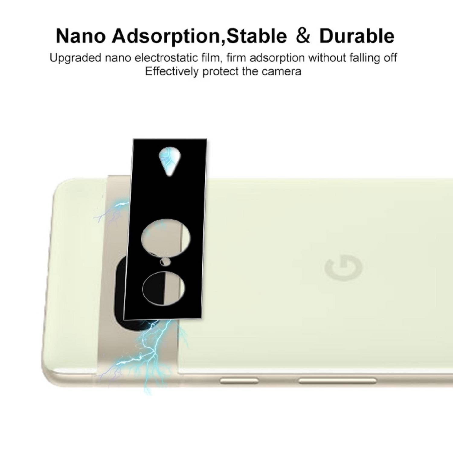 1x Kamera 9H Panzerhartglas für Google Pixel 7 3D KLAR Schwarzes ECHTES TEMPERED Panzerglas Kameraglas Kamerhartglas Kameraschutzglas Schutzglas