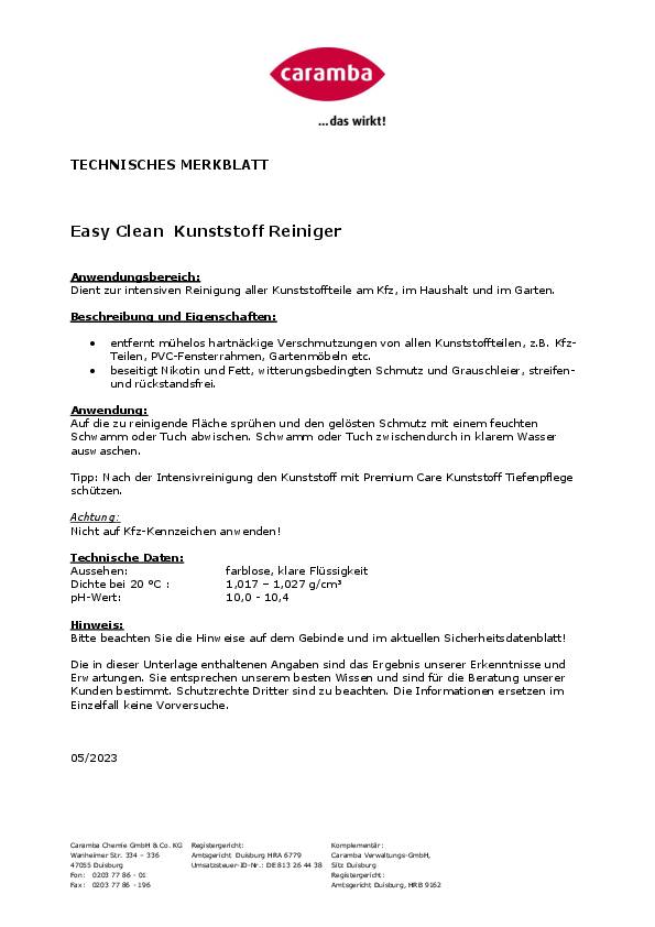 Ku.Reiniger Easy Clean 500ml Sprühflasche CARAMBA