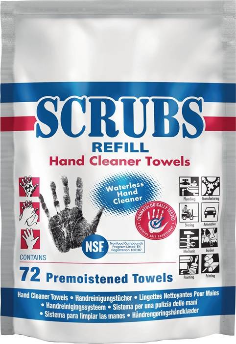 Handreinigungstuch Scrubs hohe Reinigungskraft 72 St.Nachfüllpackung SCRUBS