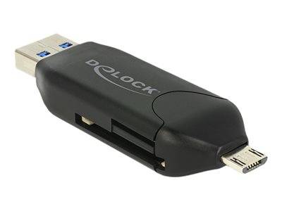 DELOCK Card Reader USB3.0 A +micro B-> SD/SDHC/MMC/micSD OTG Multimedia-Technik