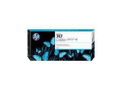 HP Tintenpatronenkassette mit blauen Schmetterlingen. Modell: Designjet 747.