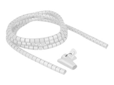 DELOCK Spiralschlauch m. Einziehwerkzeug 2,5m x 15mm weiß Multimedia-Technik