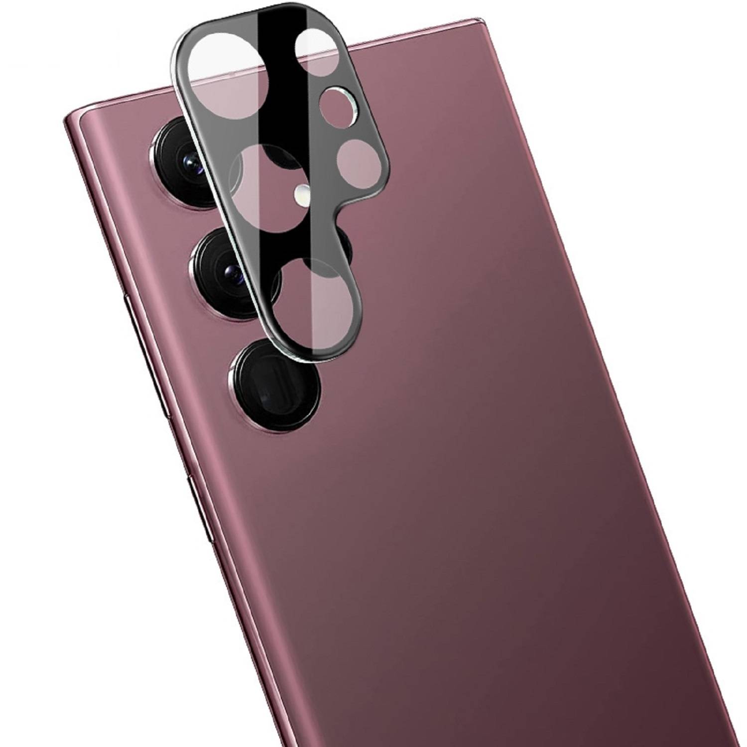 2x Kamera 9H Panzerhartglas für Samsung Galaxy S23 Ultra 3D KLAR Schwarzes ECHTES TEMPERED Panzerglas Kameraglas Kamerhartglas Kameraschutzglas