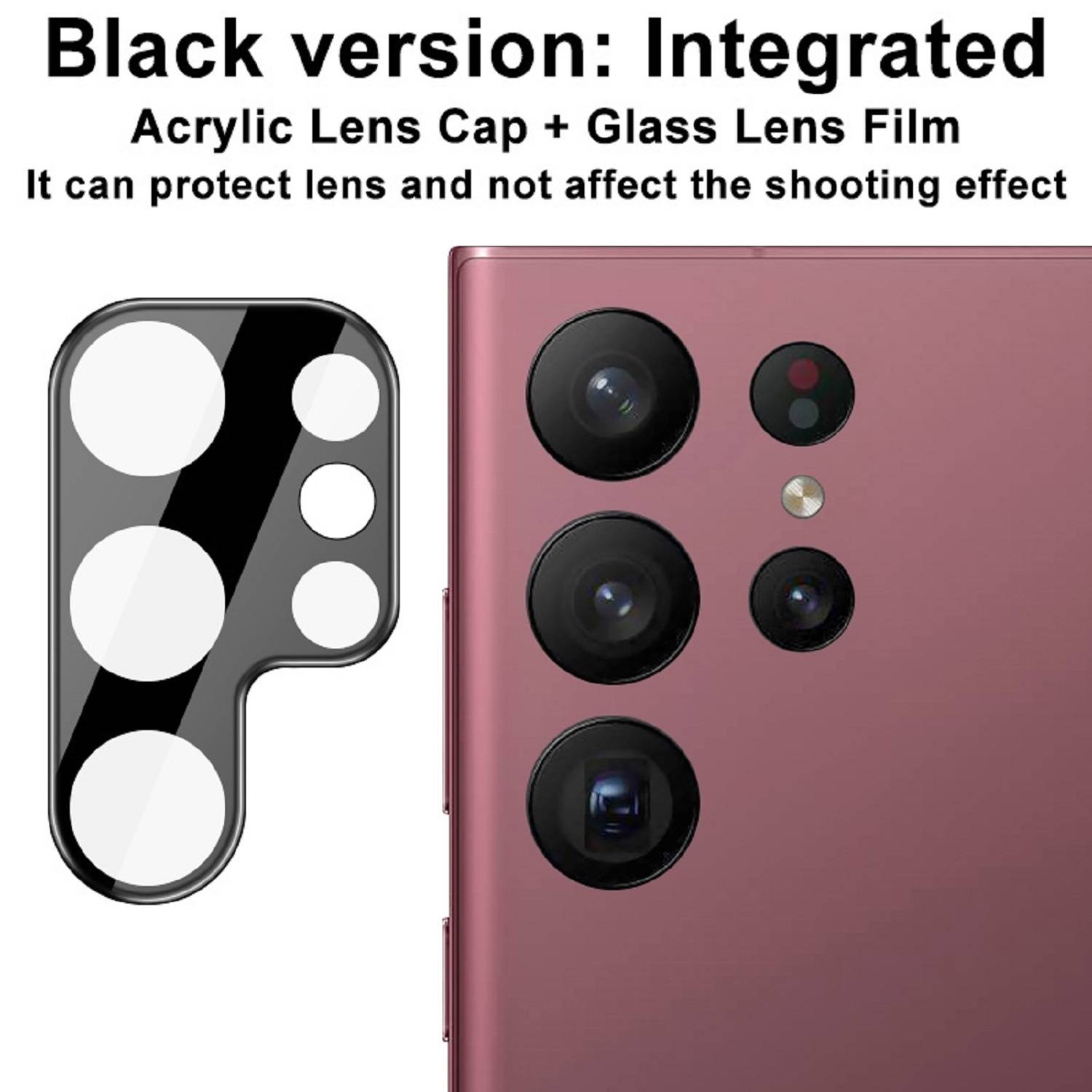 2x Kamera 9H Panzerhartglas für Samsung Galaxy S23 Ultra 3D KLAR Schwarzes ECHTES TEMPERED Panzerglas Kameraglas Kamerhartglas Kameraschutzglas