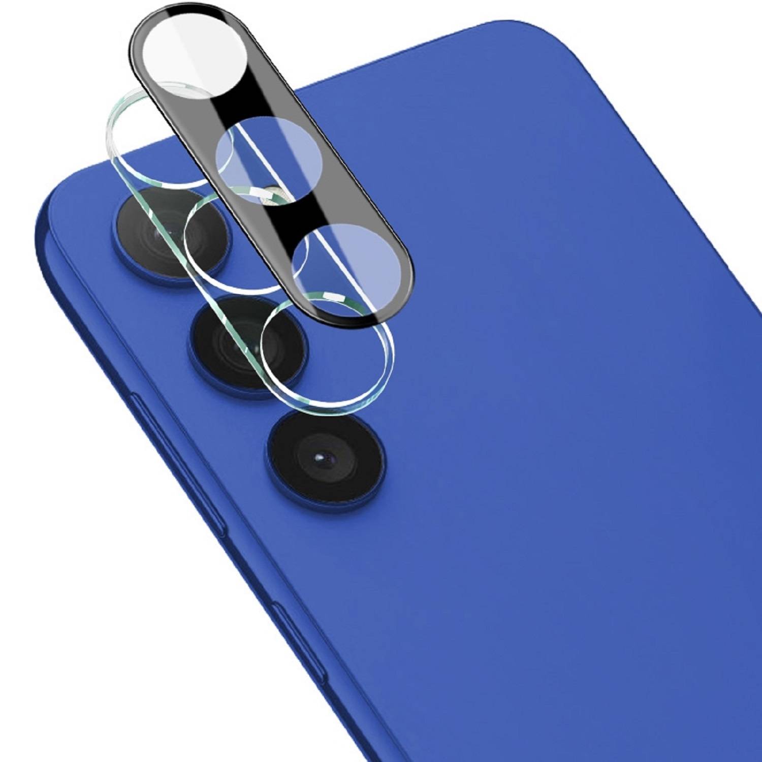 1x Kamera 9H Panzerhartglas für Samsung Galaxy S23 Plus 3D KLAR Schwarzes ECHTES TEMPERED Panzerglas Kameraglas Kamerhartglas Kameraschutzglas