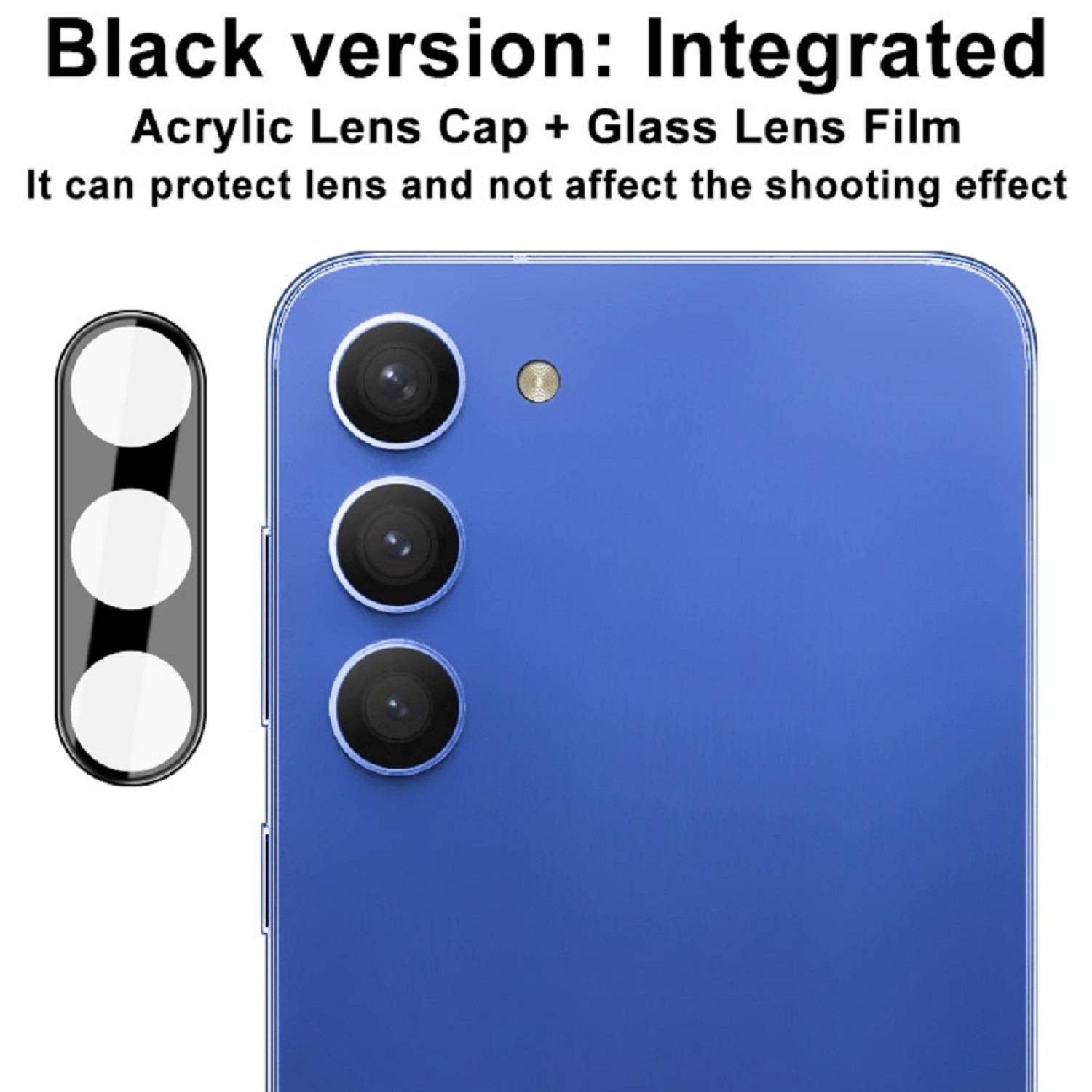 4x Kamera 9H Panzerhartglas für Samsung Galaxy S23 3D KLAR Schwarzes ECHTES TEMPERED Panzerglas Kameraglas Kamerhartglas Kameraschutzglas Schutzglas