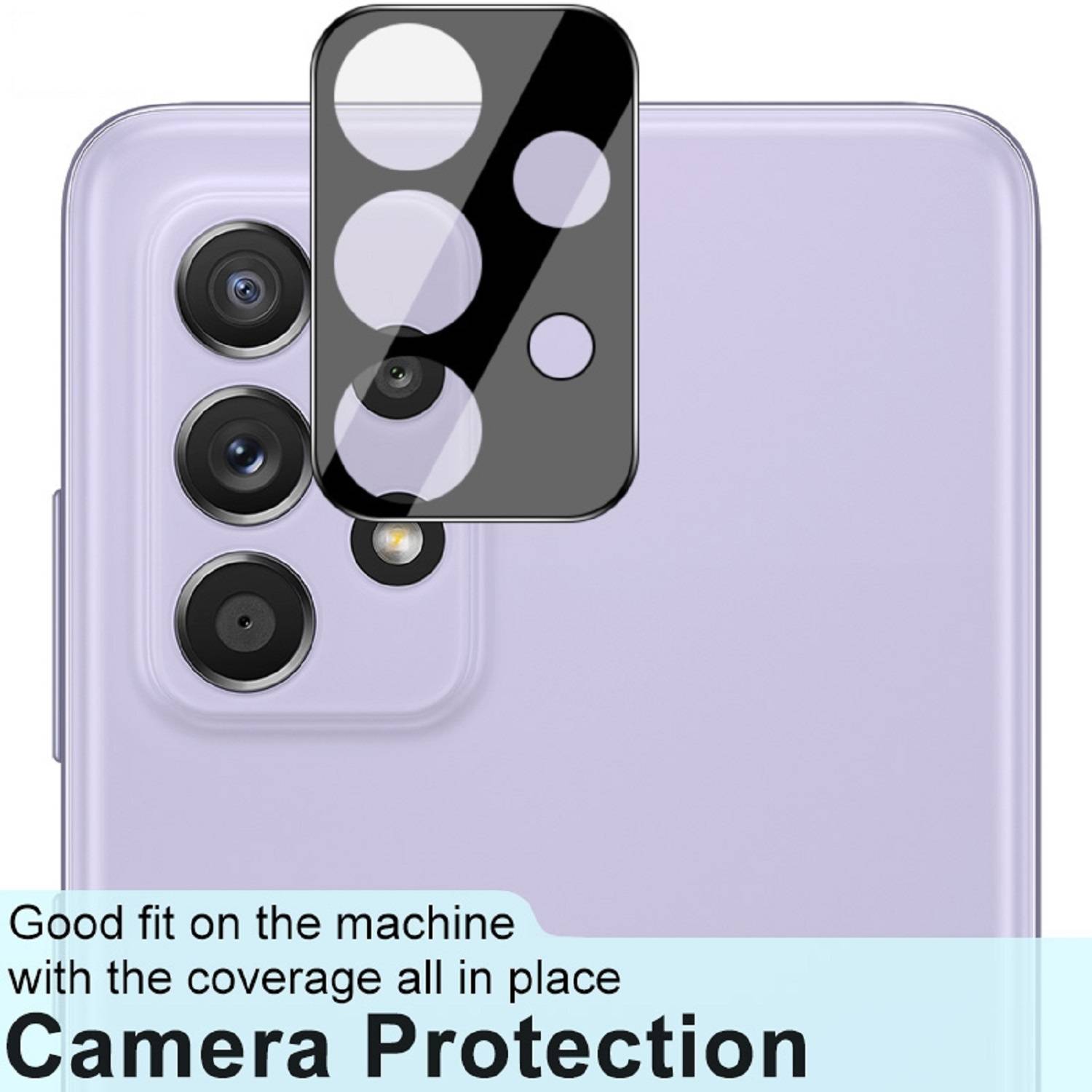 1x Kamera 9H Panzerhartglas für Samsung Galaxy A52s 3D KLAR Schwarzer ECHTES TEMPERED Panzerglas Kameraglas Kamerhartglas Kameraschutzglas