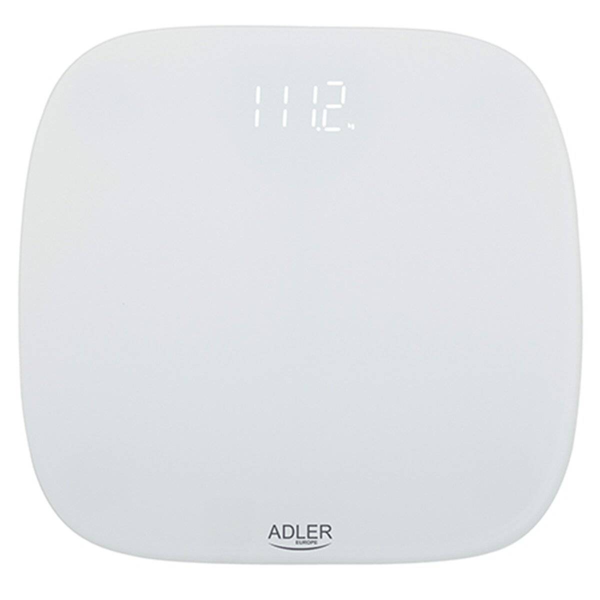 Adler AD 8176 Personenwaage mit LED-Display, bis 180 kg - Digitale Waage in Weiß