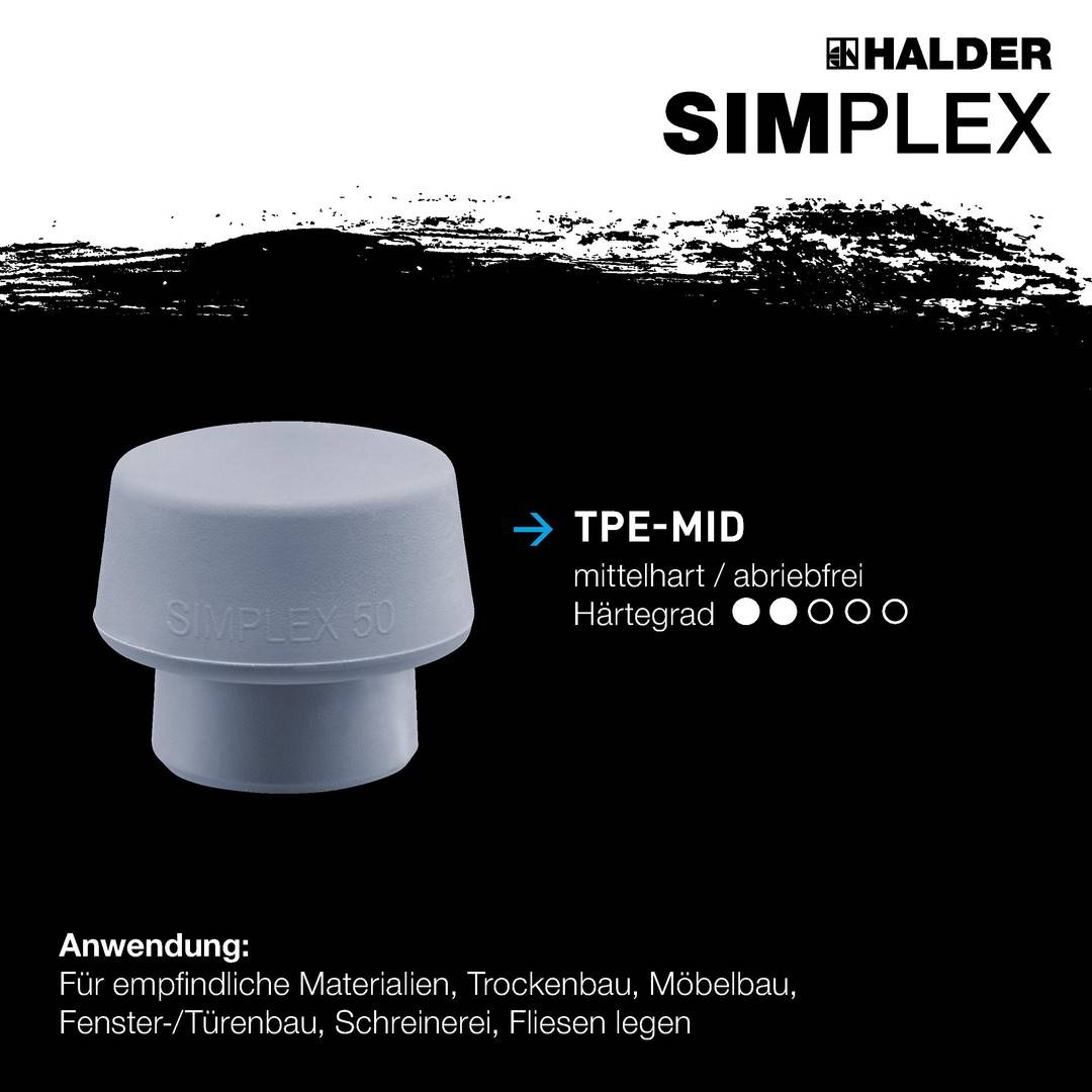 HALDER Aktionsbox Dreamteam Türen- & Fensterbau SIMPLEX Ø 50:40 mm TPE und SECURAL Schonhammer