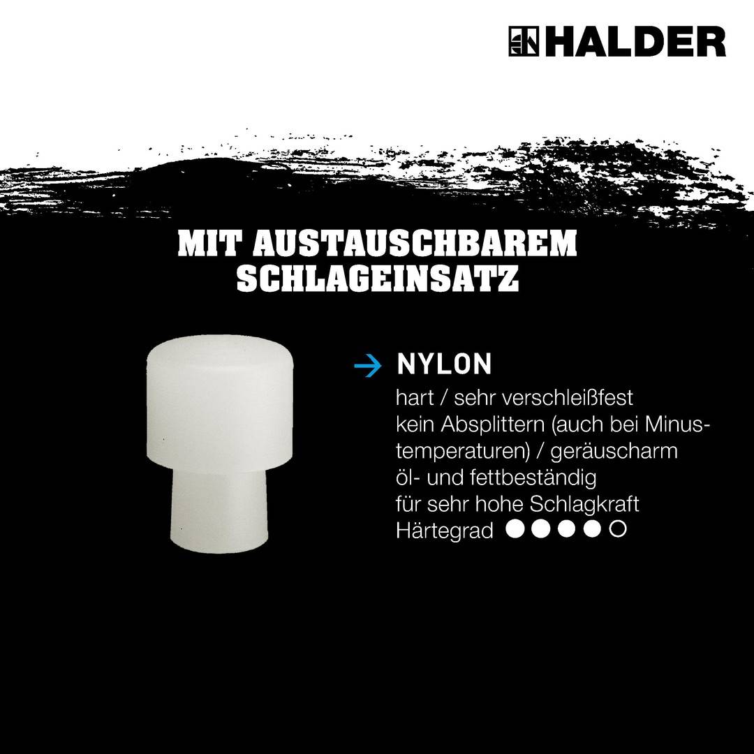 HALDER SIMPLEX Aktionsbox KFZ Schonhammer Ø 40 mm Kupfer / Weichmetall und Durchschlag