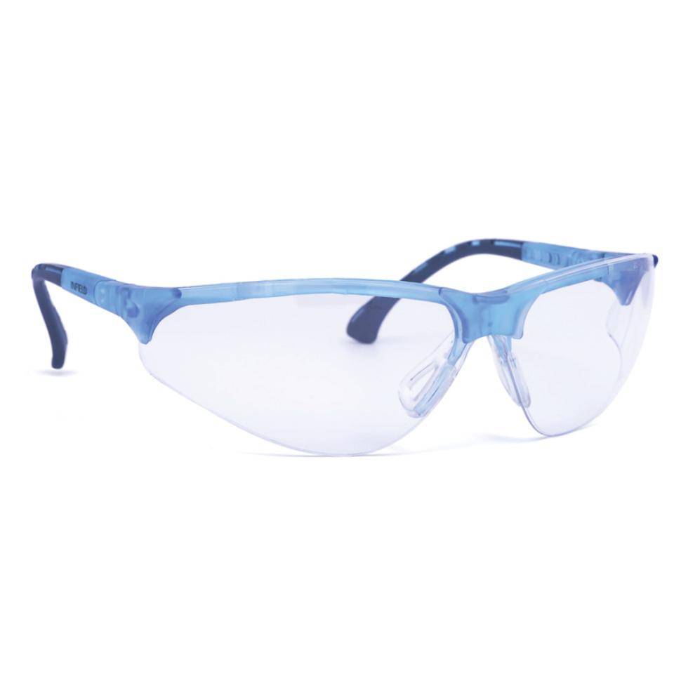 INFIELD Schutzbrille TERMINATOR, blau, PC-Scheibe, farblos, AF/AS-Beschichtung, 27g