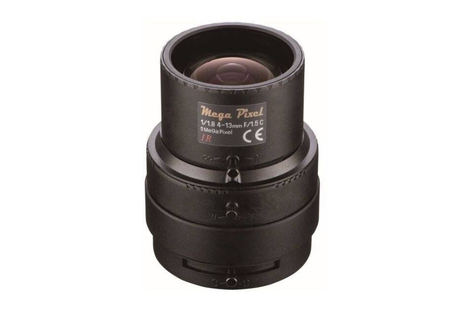 Tamron M118VP413IR, F1,5/4-13mm Megapixel-Objektiv speziell für 1/1,8" Sensoren, C-Mount, P-Iris