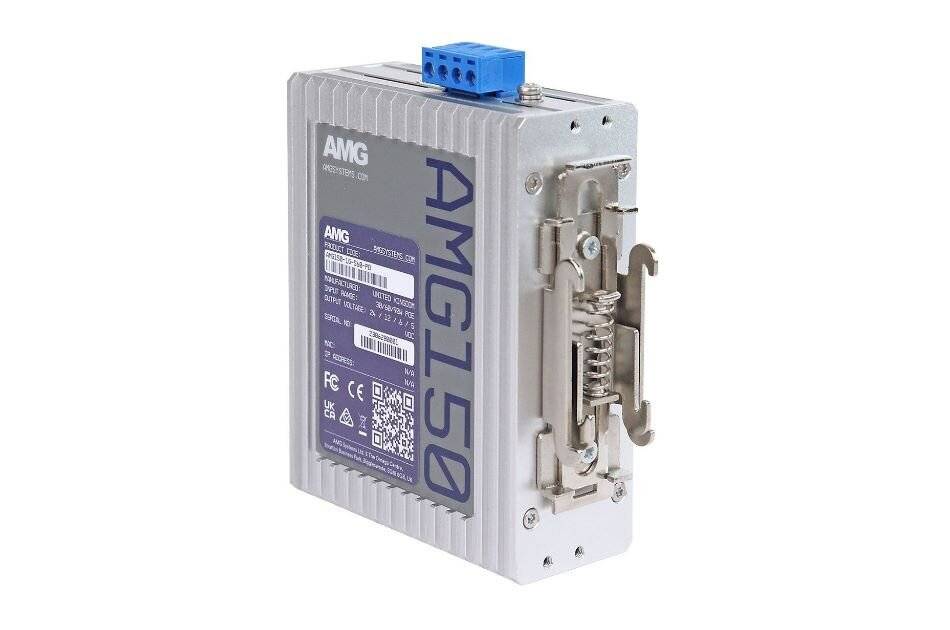 AMG Systems AMG150-1G-S60-PD, Industrieller PoE Splitter, 1x 10/100/1000BT RJ45 mit 90W PoE PD Input, 1x 10/100/1000BT