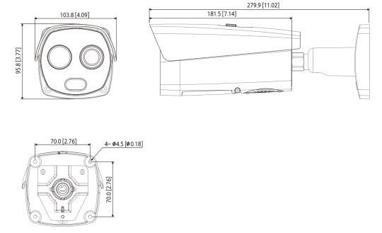 Dahua - TPC-BF2241P-TB7F8-DW-S2 - Thermal - Bullet, - 4MP/8mm fix Objektiv - Thermal: 256x192 /7mm fix Objektiv / Spekt