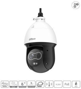 Dahua - TPC-SD2241-TB7F8-DW-S2 - Thermal PTZ, - 4MP/8mm fix Objektiv - Thermal: 256x192 /7mm fix Objektiv / Spektralber