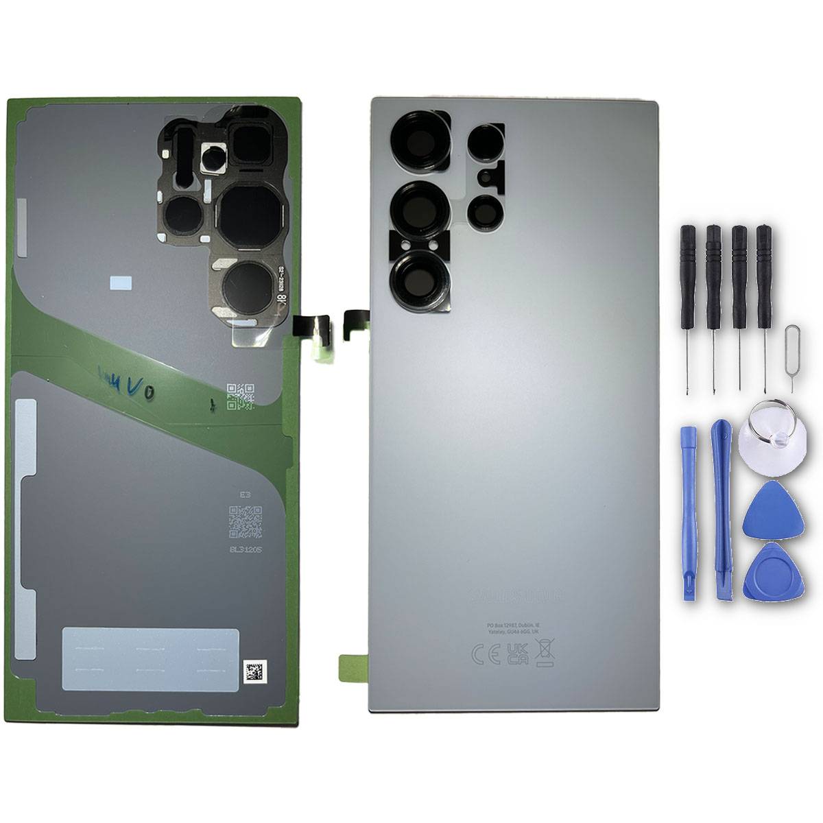 Akkudeckel Back Cover Akku Fach Deckel für Samsung Galaxy S24 Ultra GH82-33349F Titanium Blue Ersatzteil