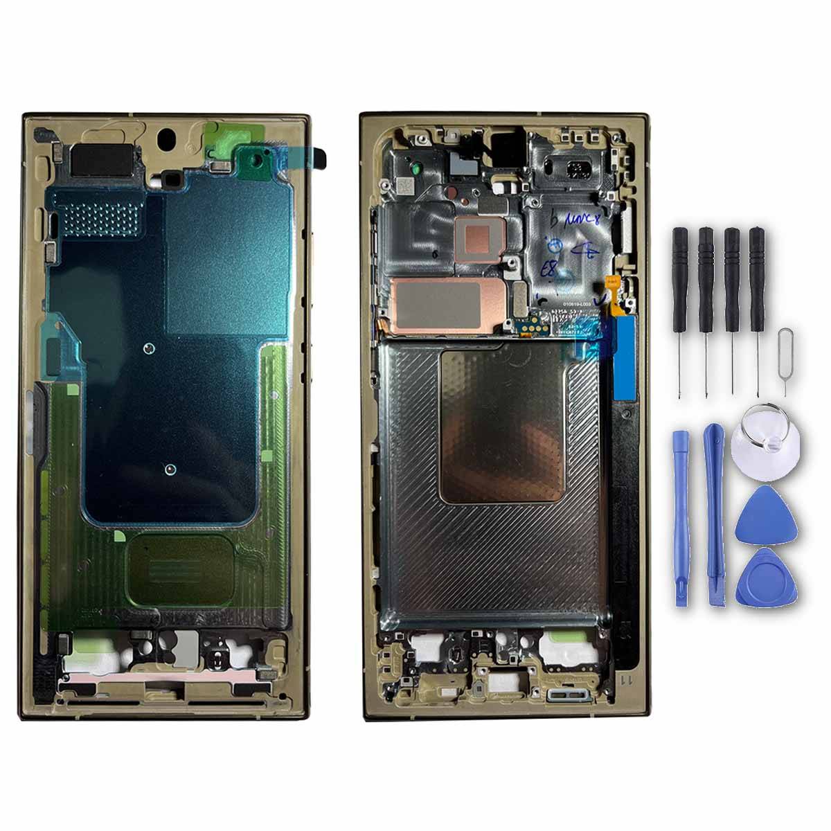 Rahmen Frame für Samsung Galaxy S24 Ultra GH82-33399C Titanium Yellow Ersatzteil