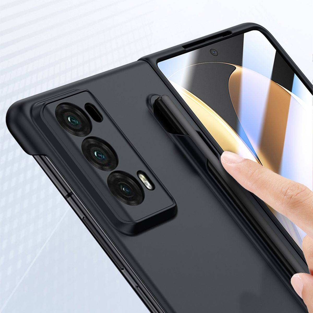 Für Honor Magic V2 PC Skin Feel Schutz Hülle Stifthalterung + Stift