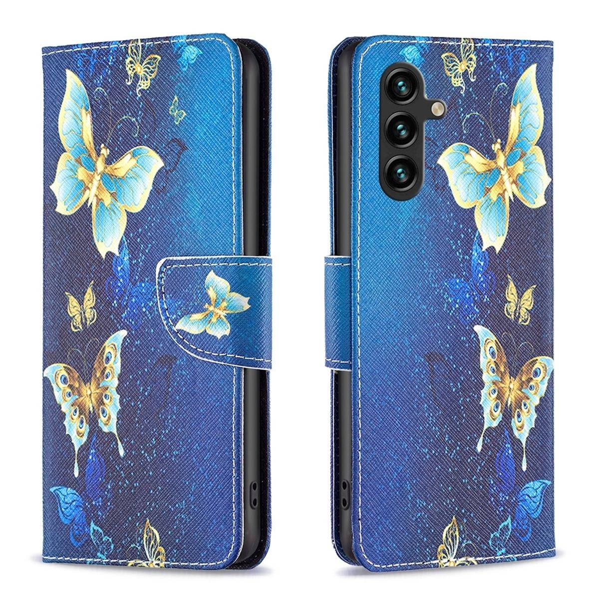 Für Samsung Galaxy A55 Kunstleder Schutz Tasche Hülle Book Motiv 3