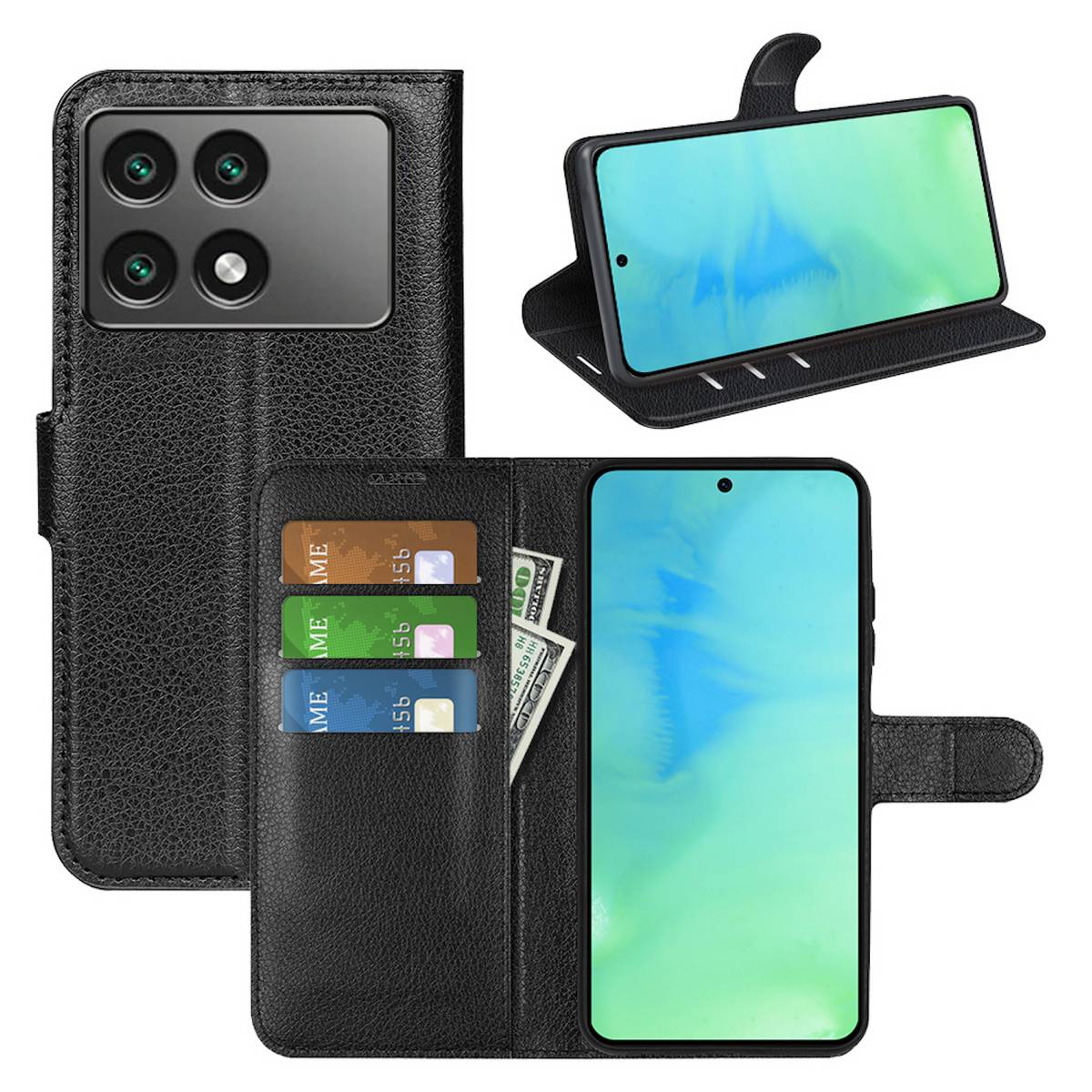 Für Xiaomi Redmi K70E / Poco X6 Pro Book Wallet Schutz Handy Tasche
