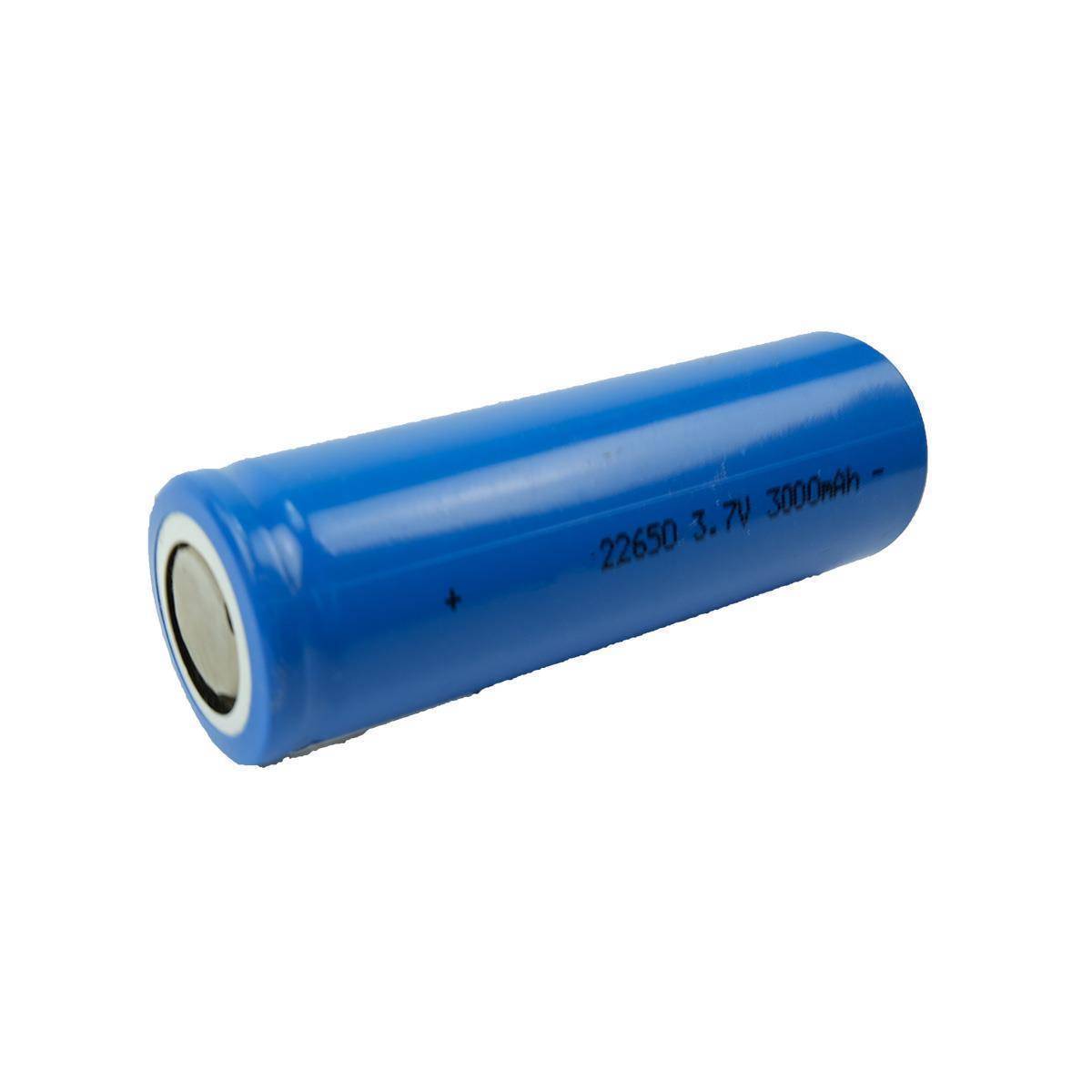 22650 3,7 Volt Akku 3000 mAh LIPO Maße: Durchmesse 22 mm, Länge 65 mm wiederaufladbar Flap Top Batterie
