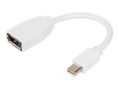 DIGITUS DisplayPort Kabel, mini DP - DP St./Bu. 0,15m weiß Multimedia-Technik Displayport-Adapter