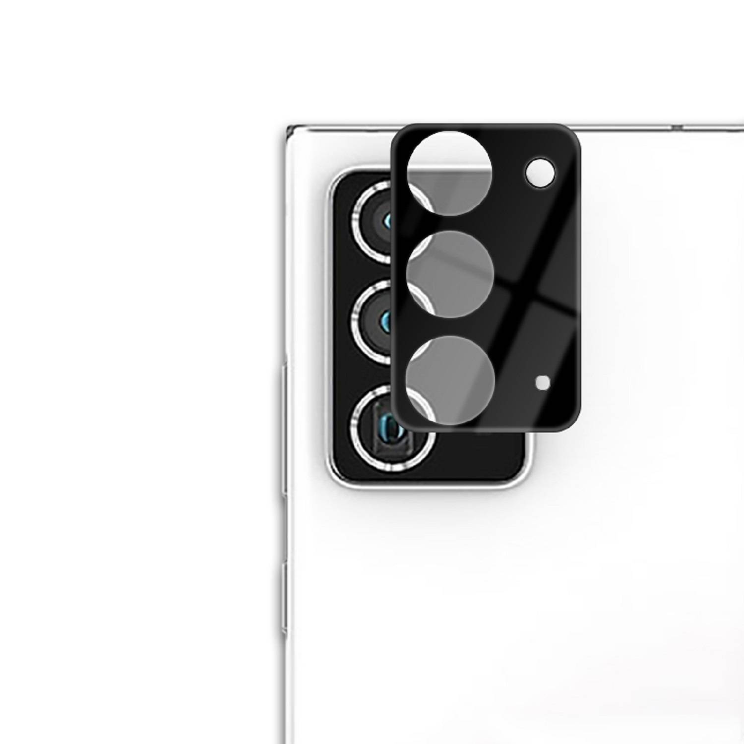 3x Kamera 9H Panzerhartglas für Samsung Galaxy Note 20 3D KLAR Schwarzes ECHTES TEMPERED Panzerglas Kameraglas Kamerhartglas Kameraschutzglas