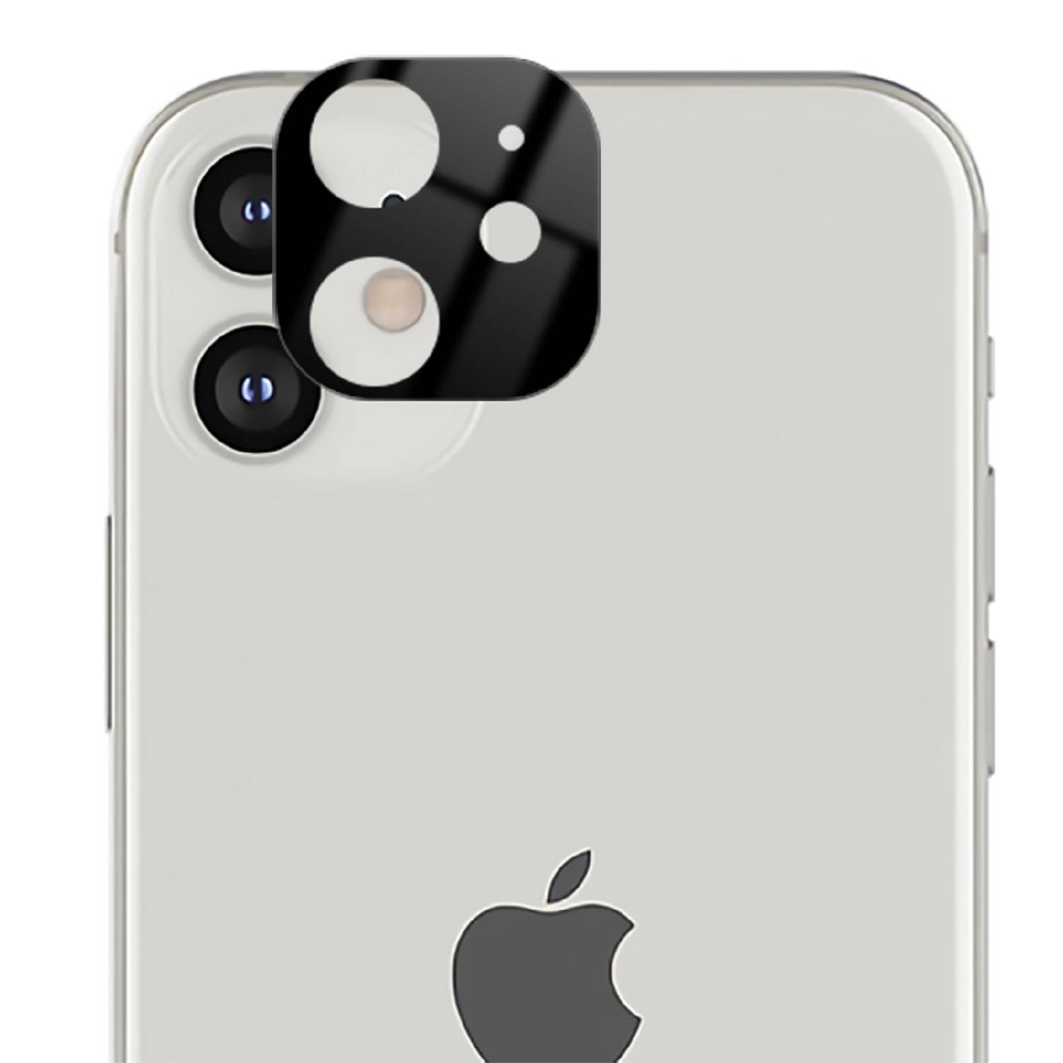 2x Kamera 9H Panzerhartglas für iPhone 12 3D KLAR Schwarzes ECHTES TEMPERED Panzerglas Kameraglas Kamerhartglas Kameraschutzglas Schutzglas