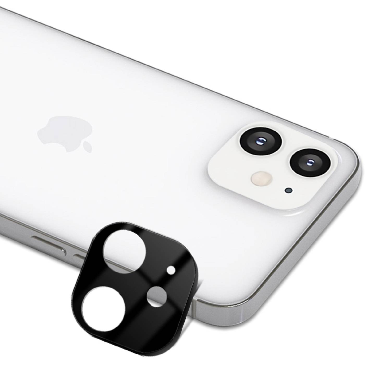 3x Kamera 9H Panzerhartglas für iPhone 12 Mini 3D KLAR Schwarzes ECHTES TEMPERED Panzerglas Kameraglas Kamerhartglas Kameraschutzglas Schutzglas