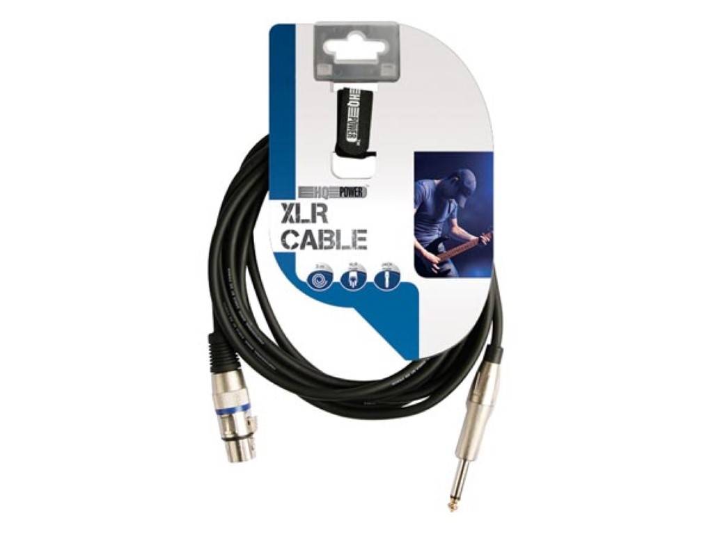 PROFESSIONELLES XLR-KABEL, XLR-BUCHSE AUF 6.3mm-MONO-KLINKENSTECKER (3m)