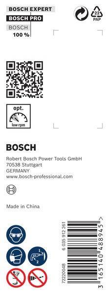 Bosch' Kontaktinformationen; zeigt Adresse: Robert Bosch Power Tools GmbH, 70538 Stuttgart, Deutschland, Website: www.bosch-professional.com.