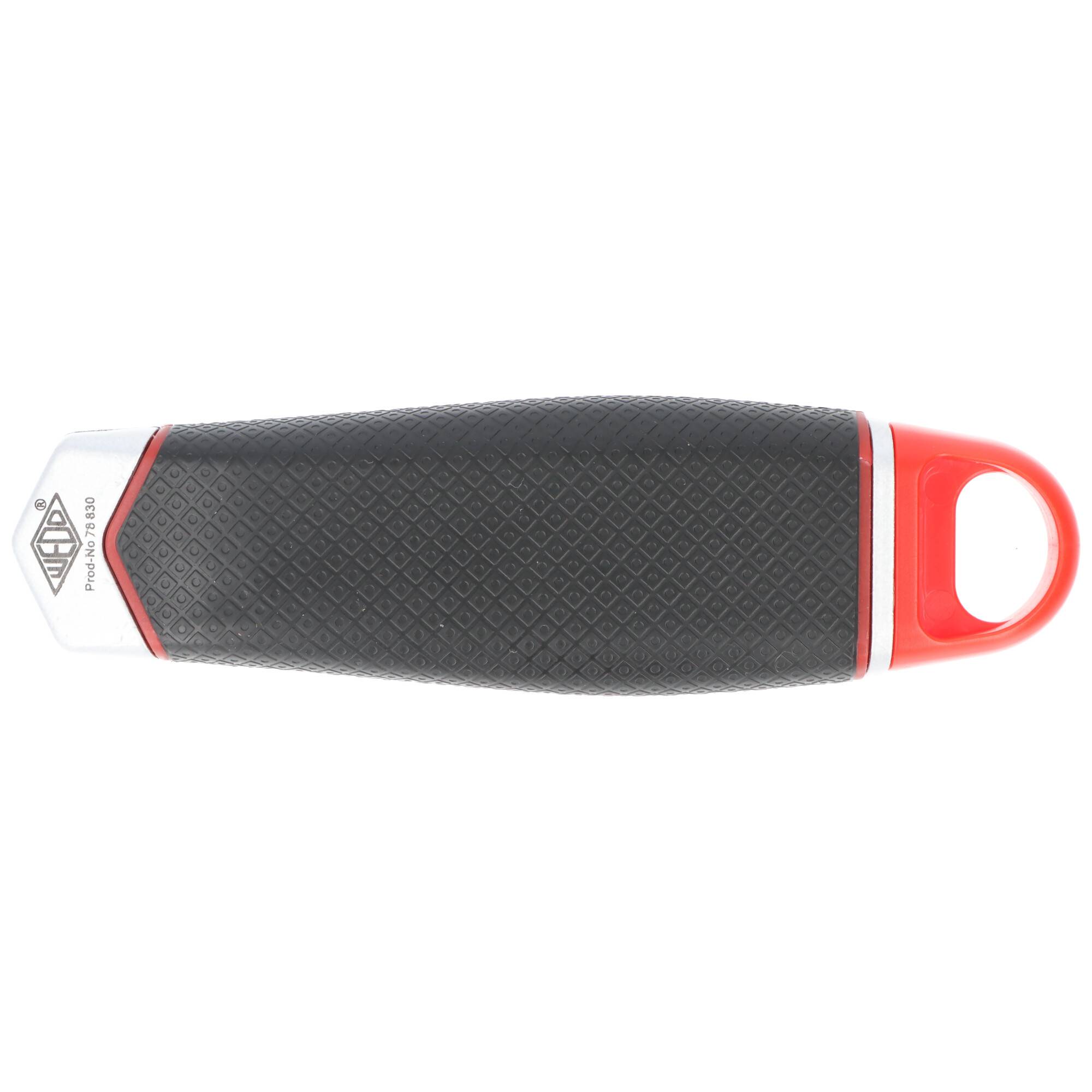 Safety-Cutter Long Blade, Cutter Messer mit extralanger Klinge, mit Sicherheitsklinge aus SK5-Carbonstahl, für Links- un