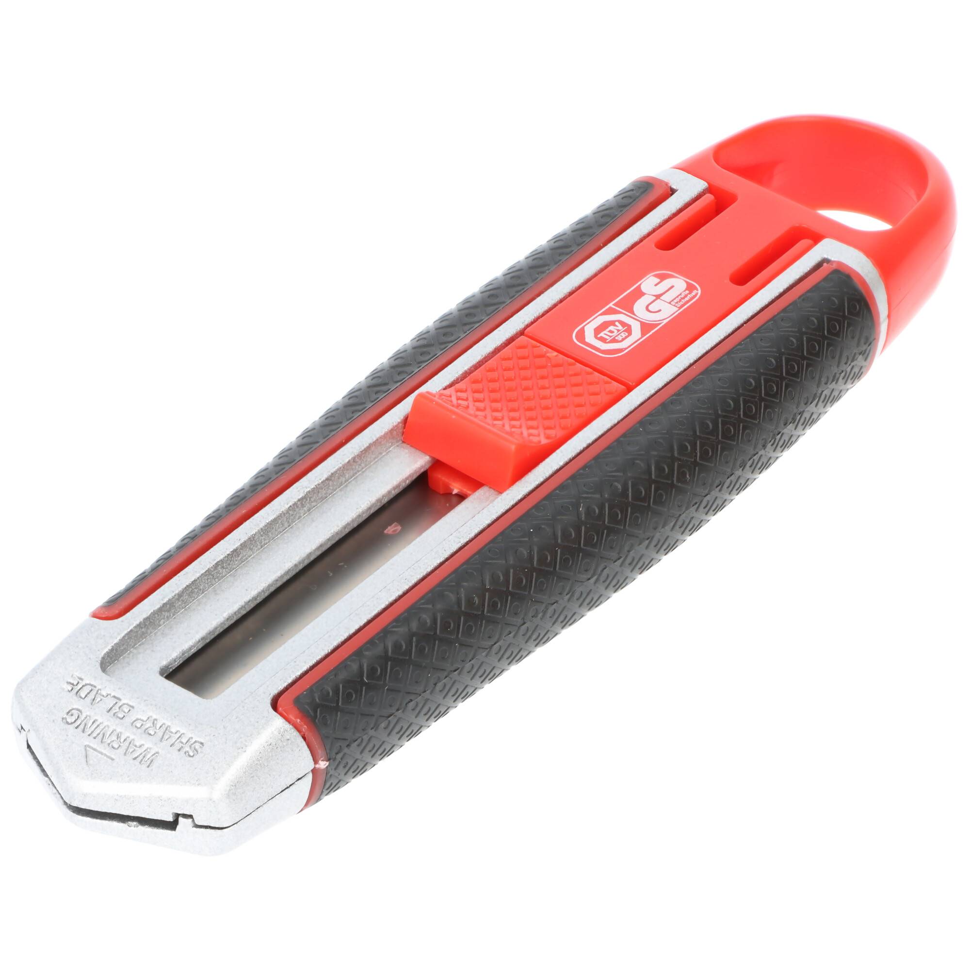 Safety-Cutter Long Blade, Cutter Messer mit extralanger Klinge, mit Sicherheitsklinge aus SK5-Carbonstahl, für Links- un