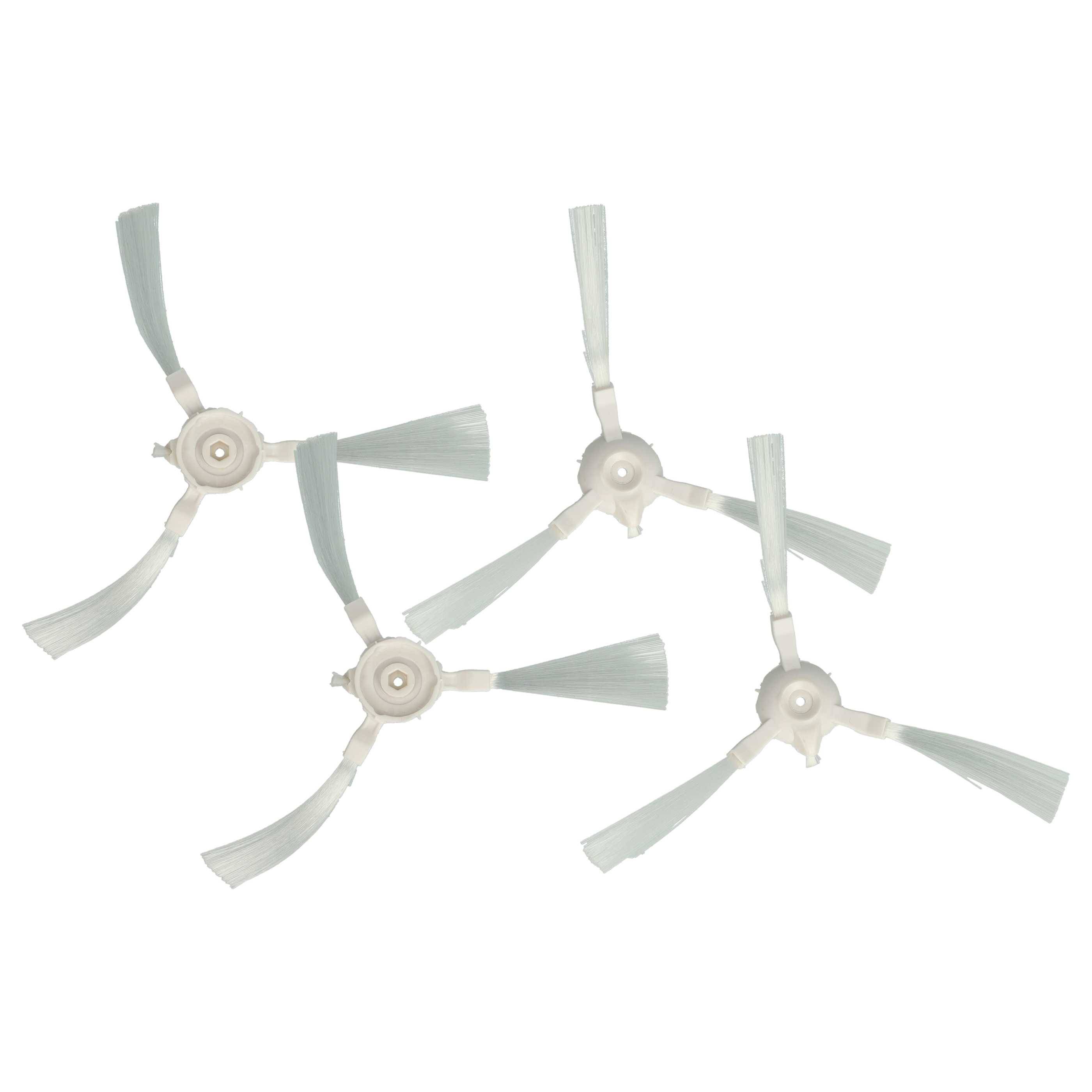 vhbw 4x Seitenbürste kompatibel mit Rowenta X-plorer Serie 20 Aqua RR6871WH, RR6875WH Saugroboter - Reinigungsbürsten Set, grau / blau