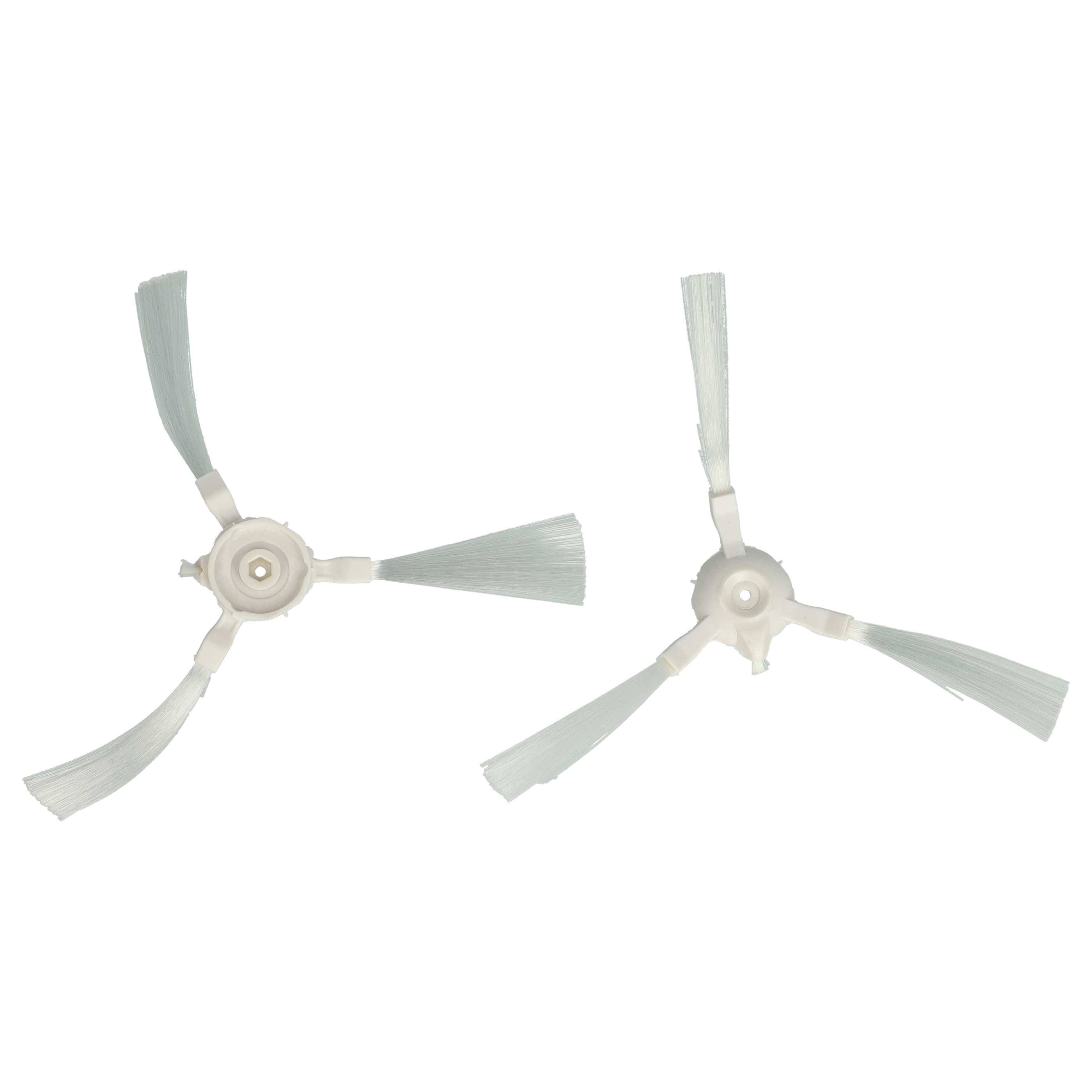 vhbw 4x Seitenbürste kompatibel mit Tefal Explorer 20 RG6875WH, RG6825WH Saugroboter - Reinigungsbürsten Set, grau / blau