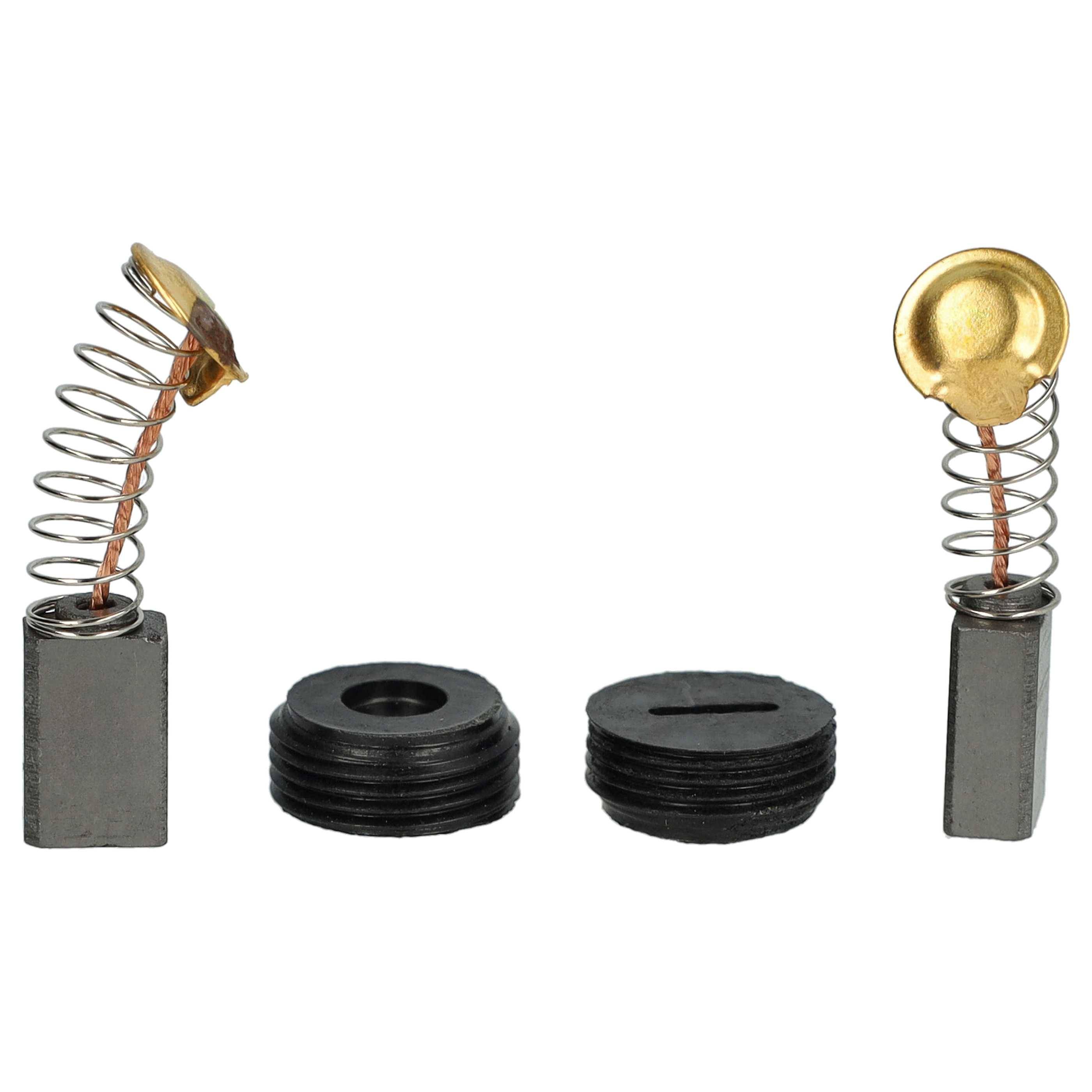 vhbw 2x Kohlebürste 12,2 x 7,9 x 4,9 mm kompatibel mit Hornbach (+ 2015) 6015411, 8779737 Schleifer + Feder