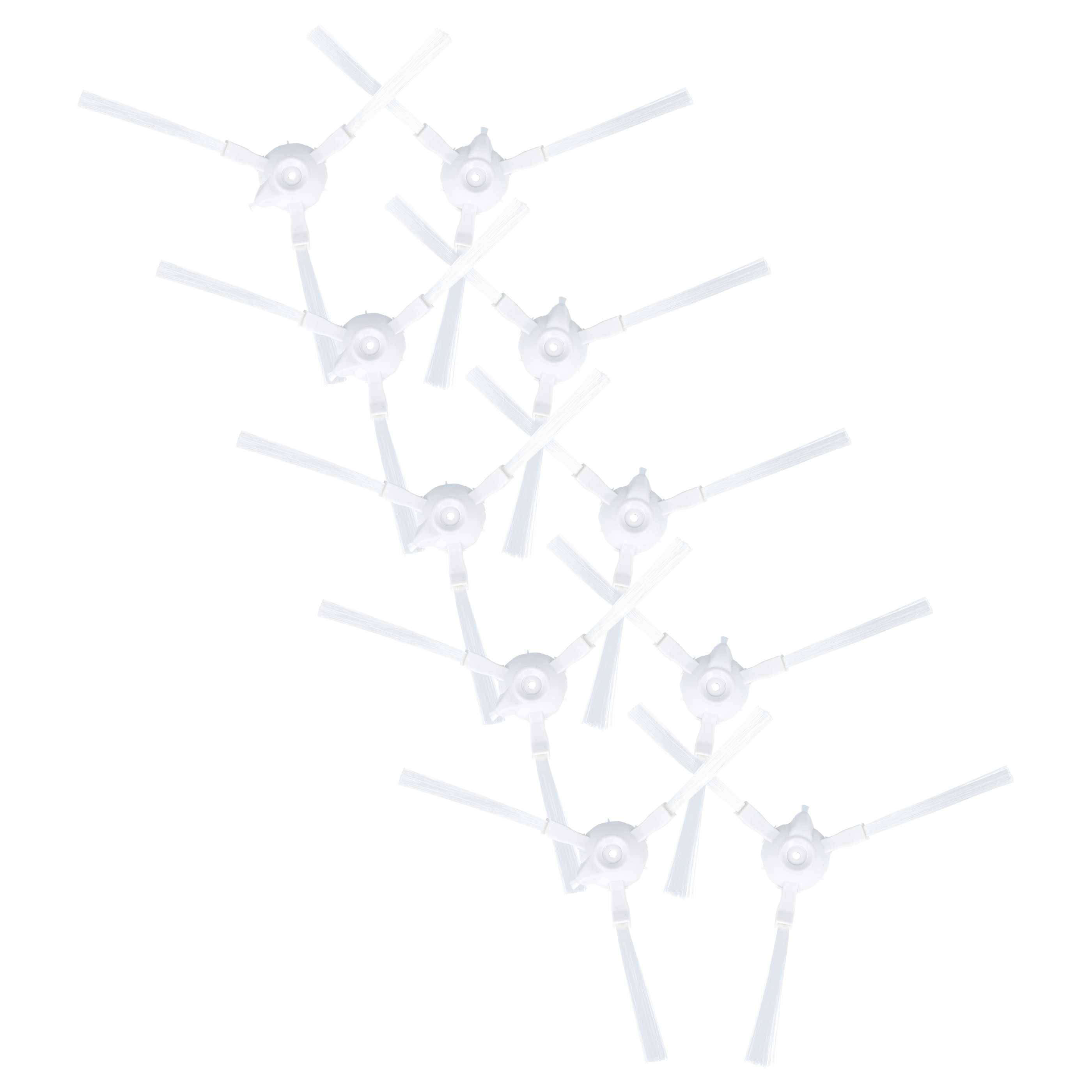 Abstraktes Bild von durchscheinenden weißen Windkraftanlagen, die in einem vertikalen, verzweigten Muster auf weißem Hintergrund verbunden sind.